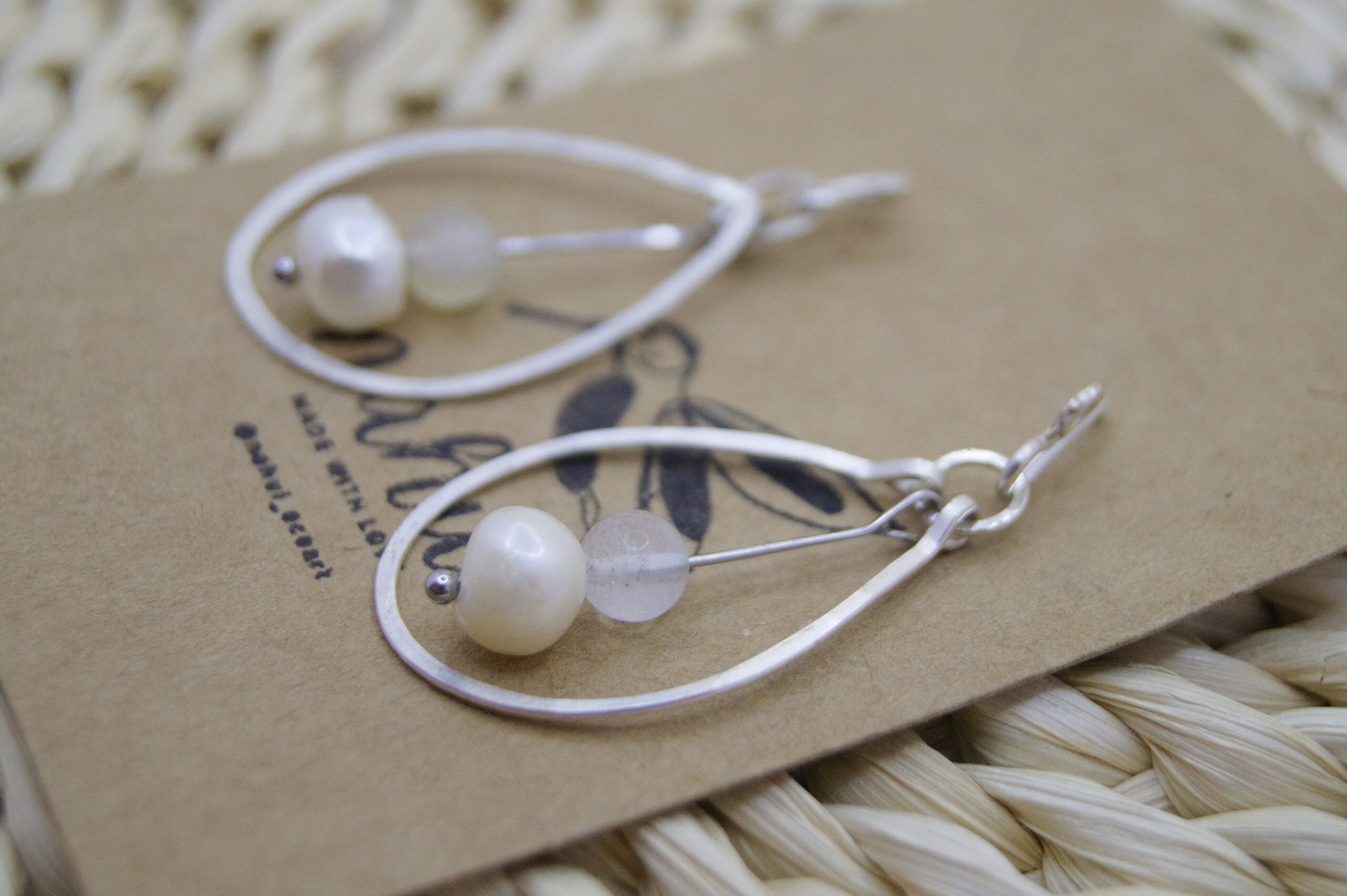Pendientes Helena plateado detalle